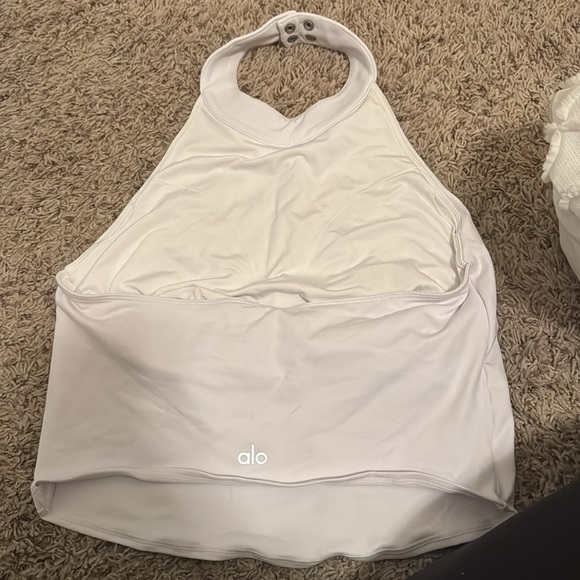 Alo Halter White Tank Top NWOT - Picture 2 of 2